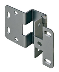 Hinge, 5-K, overlay, 13/16" door, steel, dull chrome plated