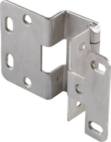 Hinge, 5-K, overlay, 13/16" door, stainless steel