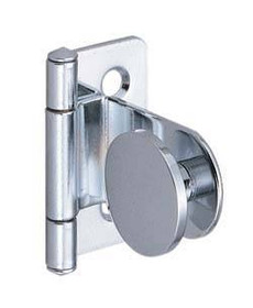 Glass Door Hinge, inset, 4-6mm glass thickness, steel, chrome plated