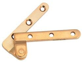 Corner Pivot Hinge, brass matt, 70mm