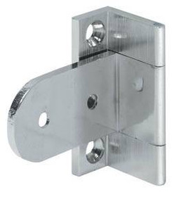 Angle Hinge, brass, nickel-plated polished, 40mm /16mm