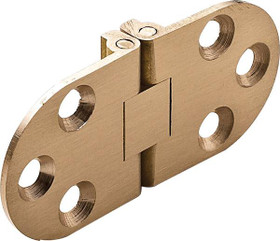 Self-Support Hinge, brass, matt, 30 x 65mm