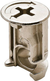 Minifix 15/34 Cam, with rim, zinc, nickel plated