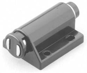 Push Latch, magnetic, plastic, black, 28mm x 40mm