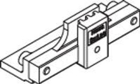 Clamp for toothed belt, for fastening continous belt
