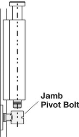 Jamb Pivot, non-mortise, stainless steel, matt