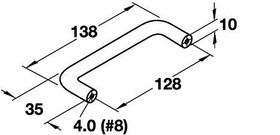 128mm CTC Hewi Polyamide Handle - Light Gray