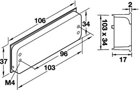 96mm CTC Antimicrobial Recessed Handle - Satin Nickel