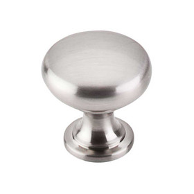 1-1/4" Dia. Hollow Round Knob - Brushed Satin Nickel