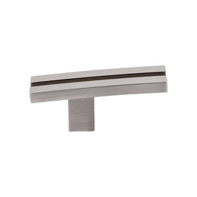 2-5/8" Sanctuary Inset Rail Knob - Brushed Satin Nickel