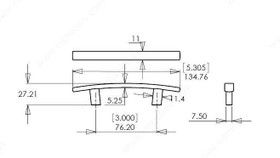 3" CTC Transitional Expression Bench Pull - Nickel