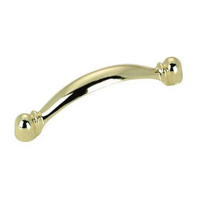 3" CTC Transitional Style Village Bowed Cabinet Pull - Brass