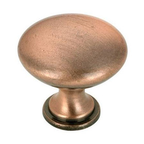 30mm Dia. Urban Collection Flat Top Round Knob - Antique Copper