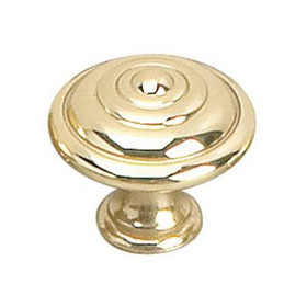 30mm Dia. Transitional Provencale Inspiration Collection Round Knob - Brass