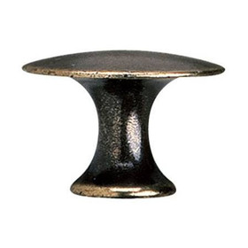 13mm Dia. Povera Inspiration Collection Flat Round Knob - Oxidized Brass