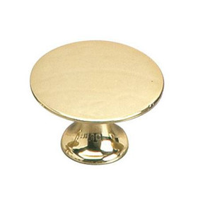 30mm Dia. Povera Inspiration Collection Flat Round Knob - Brass