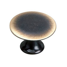 30mm Dia. Povera Inspiration Collection Flat Round Knob - Satin Bronze