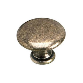 25mm Dia. Classic Povera Inspiration Collection Round Knob - Burnished Brass