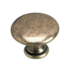 30mm Dia. Classic Povera Inspiration Collection Round Knob - Burnished Brass