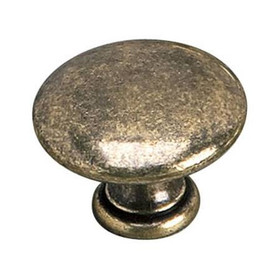 35mm Dia. Classic Povera Inspiration Collection Round Knob - Burnished Brass