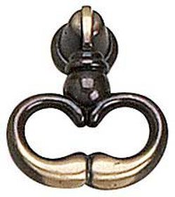 35mm Classic Inspiration Oval Drop Ring Pull - Satin Bronze