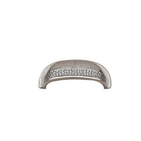 64mm CTC Rustic Expression Hammered Cup Pull - Natural Iron