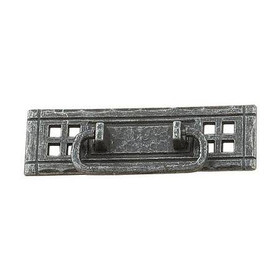 4-1/4" CTC Horizontal Country Style Collection Mission Drop Pull - Natural Iron