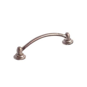 96mm CTC Classic Country Style Ridged Pull - Brushed Nickel