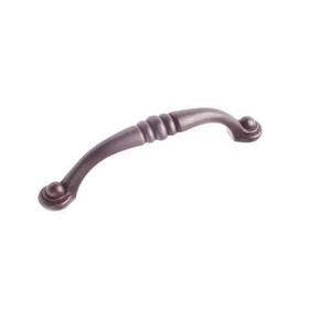 96mm CTC Country Style Transitional Button Pull - Wrought Iron