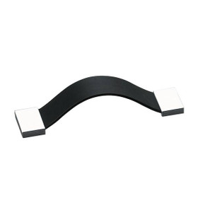 128mm CTC Contemporary Black Rubber Handle Pull - Black