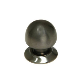 33mm Dia. Eclectic Transitional Style Round Knob With Thin Base - Brushed Nickel