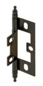 Non-mortised Decorative Butt Hinge with Finial - Matt Nickel