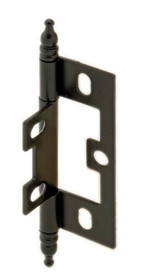 Non-mortised Decorative Butt Hinge with Finial - Dark Oil-rubbed Bronze