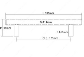 105mm CTC Stainless Steel Antibacterial Bar Pull - Stainless Steel