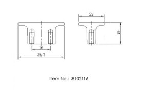 40mm Contemporary Expression T-Bar Knob - Brushed Nickel