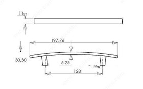 128mm CTC Transitional Expression Bench Pull - Antique Nickel