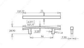 96mm CTC Transitional Expression Bench Pull - Nickel