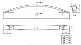 128mm CTC Modern Expression Bow Pull - Antique English