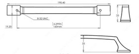 160mm CTC Transitional Ramp Cabinet Pull - Antique Nickel