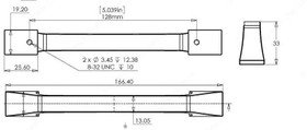 128mm CTC Transitional Ramp Cabinet Pull - Brushed Nickel