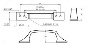 96mm CTC Transitional Ramp Cabinet Pull - Oil Rubbed Bronze