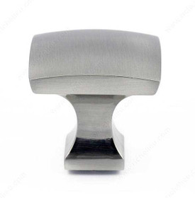 33mm Square Transitional Ramp Cabinet Knob - Brushed Nickel