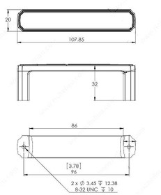 96mm CTC Transitional Flat Bench Pull - Oil Rubbed Bronze