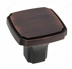 35mm Square Transitional Bench Knob - Oil Rubbed Bronze