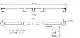 192mm CTC Classic Bamboo Pull - Oil Rubbed Bronze