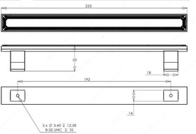 192mm CTC Classic Flat Top Rectangular Base Bench Pull - Nickel