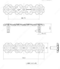 96mm CTC Art Deco Style Woven Pattern Pull - Faux Iron