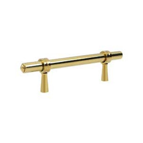 4-3/4" Adjustable Centers Bar Pull - PVD Polished Brass