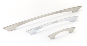 96mm Thin Italian Designs Cabinet Pull - Satin Nickel
