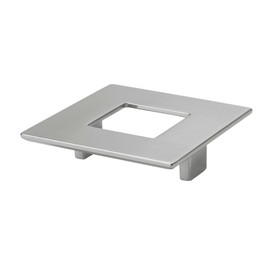 64mm CTC Square Pull With Hole - Satin Nickel